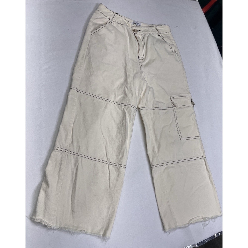 Emory Park Baggy Wide Leg Cargo Low Waist Jeans Womens Size Medium